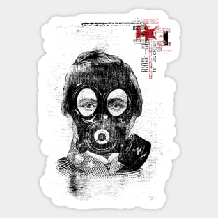 Gas Mask Man Sticker